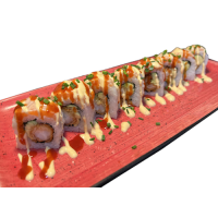 Spicy langostino y salmón